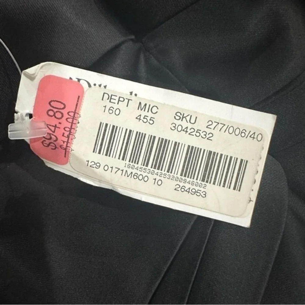 Gianni Bini NWT Black Satin Ruched Strapless Cocktail Dress Women's Size 0 Party